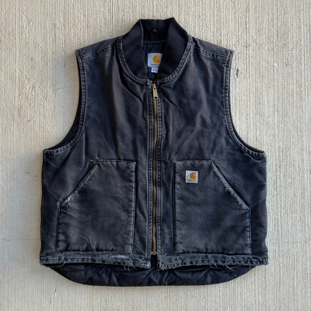 Carhartt V01 faded black work wear jacket